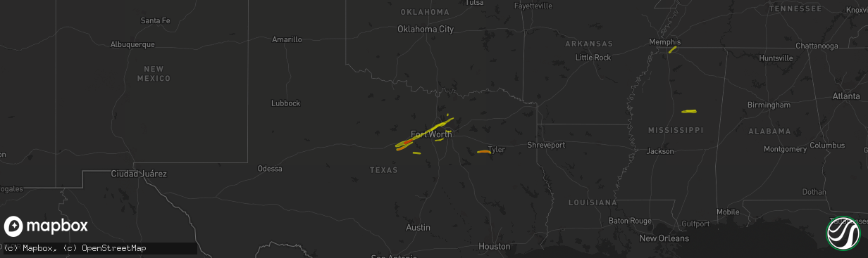 Hail map on March 9, 2019