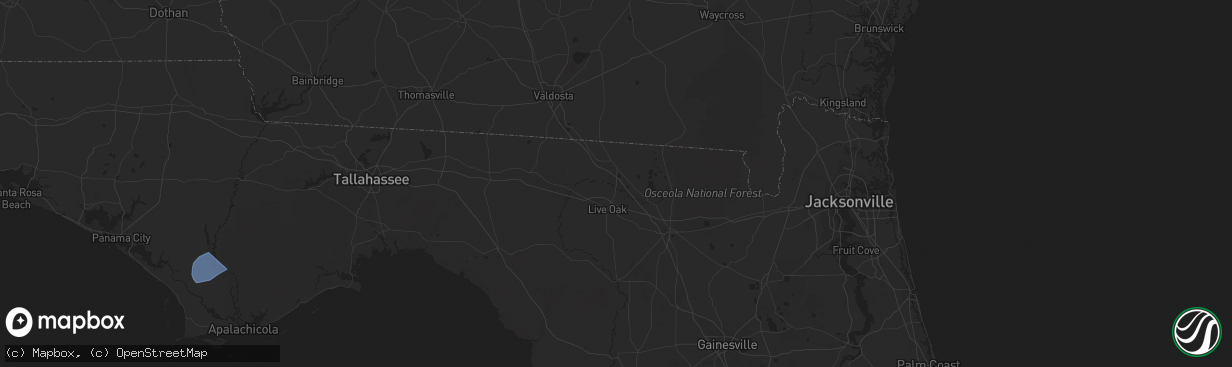Hail map in Ellaville, GA on March 9, 2022