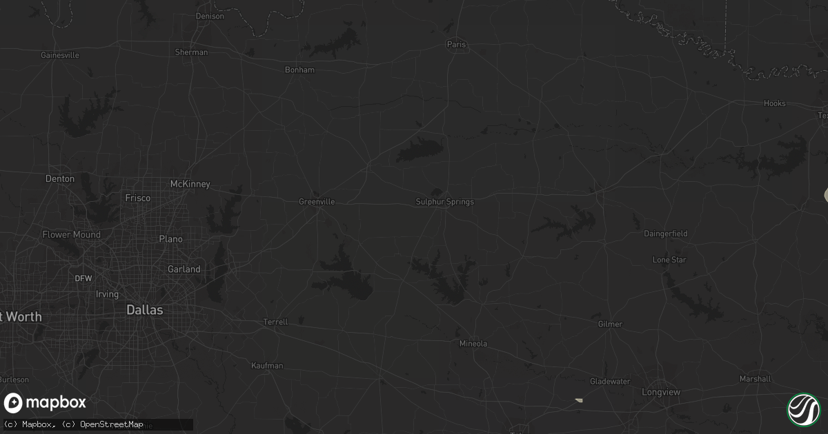 Hail map in Winona, TX on March 9, 2023