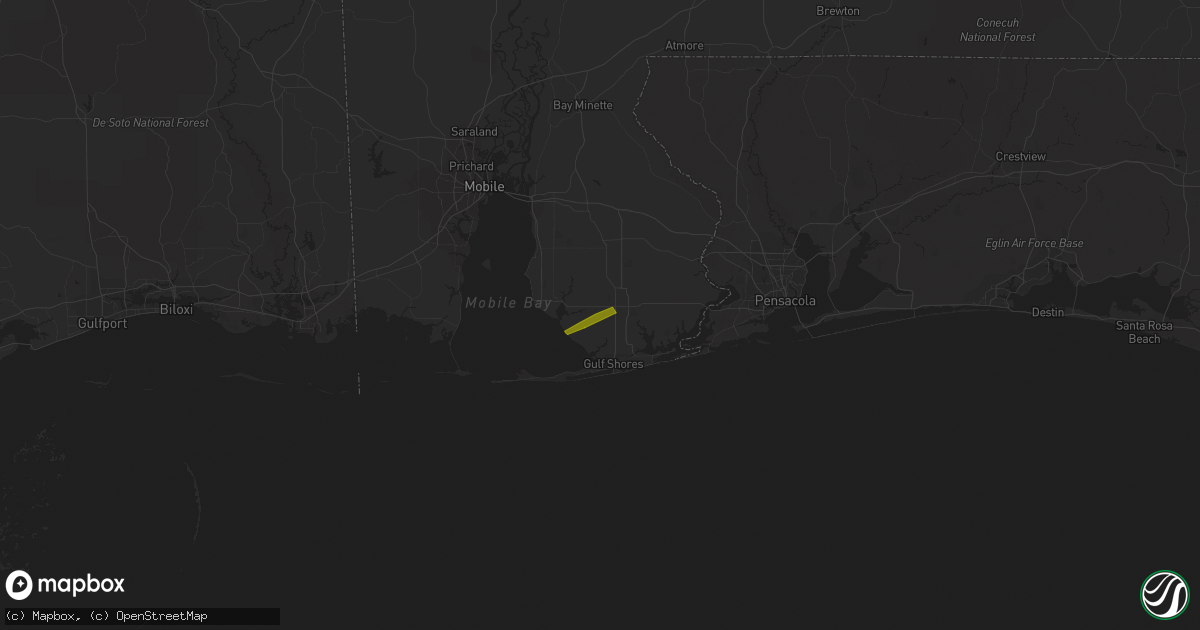 Hail map in Foley, AL on March 9, 2024