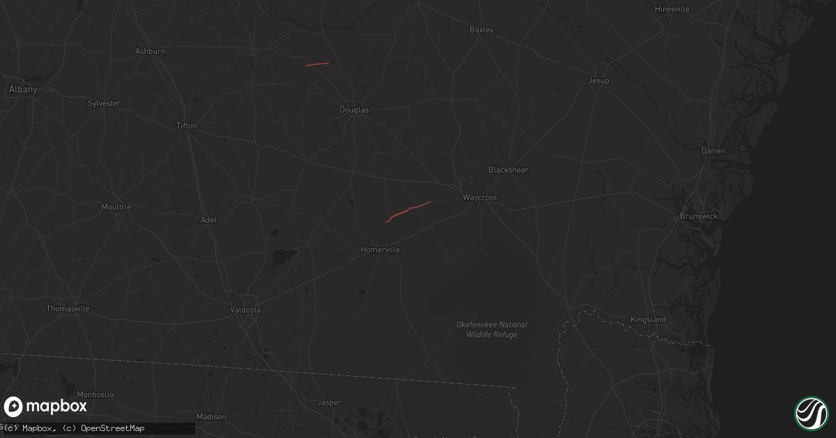 Hail map in Manor, GA on March 9, 2024