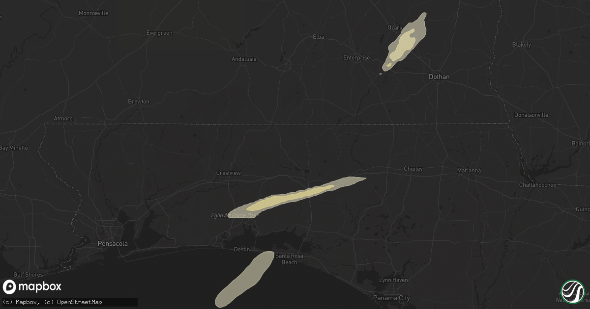 Hail Map in Defuniak Springs, FL on March 9, 2025 - HailTrace