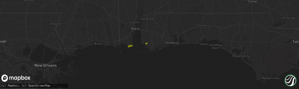 Hail map in Foley, AL on March 9, 2025