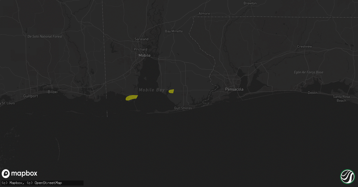 Hail map in Foley, AL on March 9, 2025