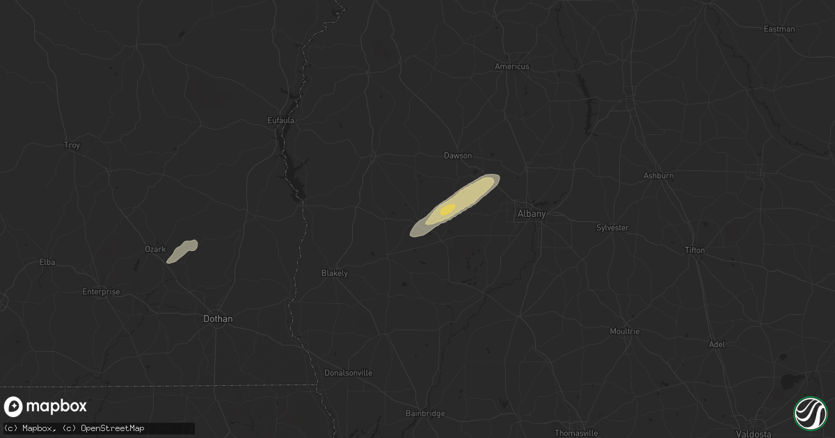 Hail map in Morgan, GA on March 9, 2025