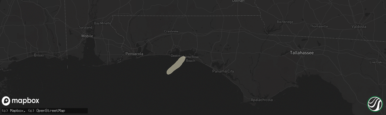 Hail Map in Santa Rosa Beach, FL on March 9, 2025 - HailTrace