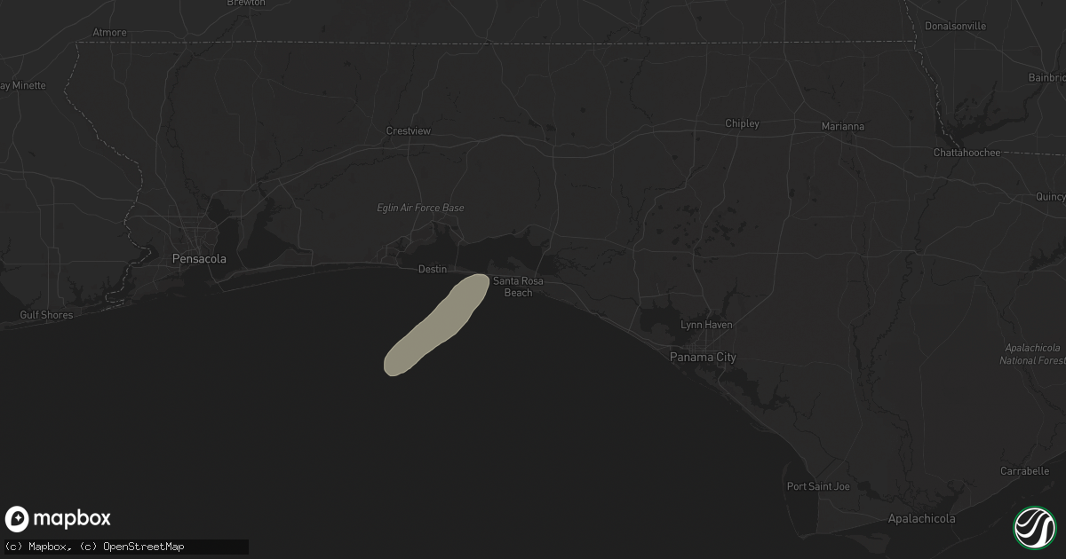 Hail Map in Santa Rosa Beach, FL on March 9, 2025 - HailTrace