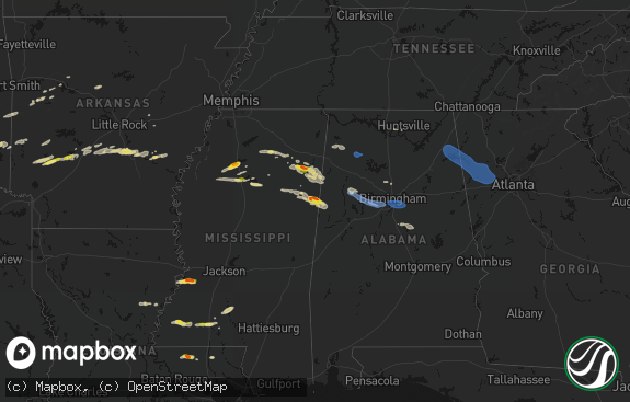 Hail map preview on 03-09-2026