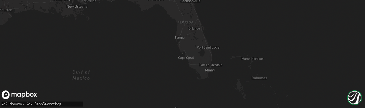 Hail map in Florida on March 10, 2011