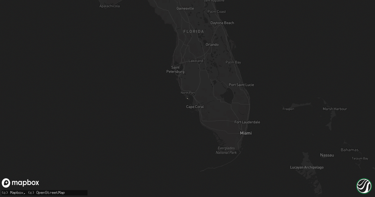 Hail map in Florida on March 10, 2011