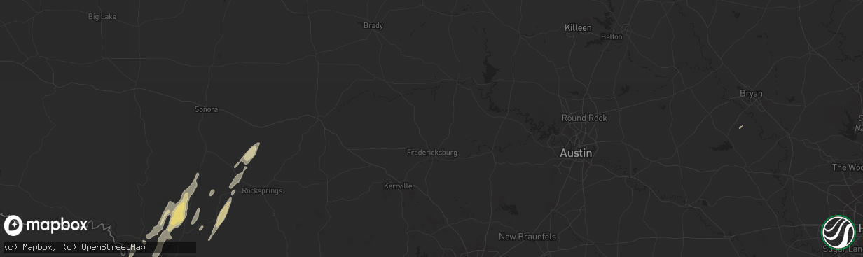 Hail map in Rocksprings, TX on March 10, 2012