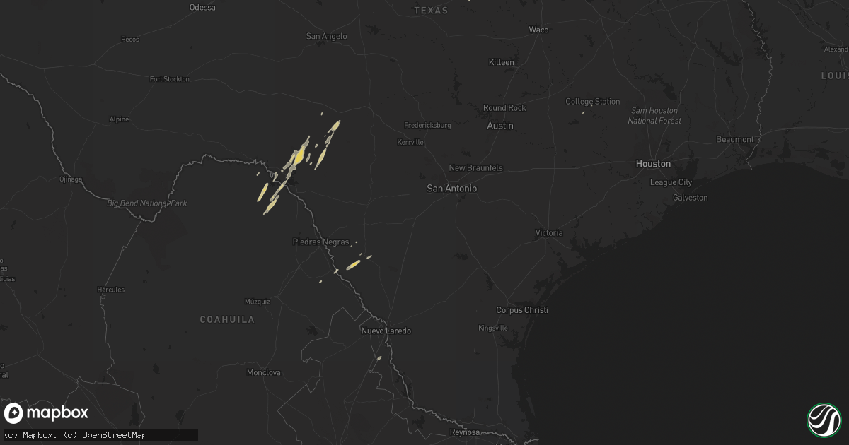 Hail map on March 10, 2012