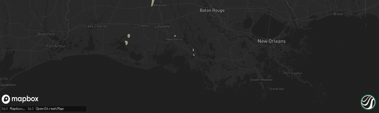 Hail map in Franklin, LA on March 10, 2016