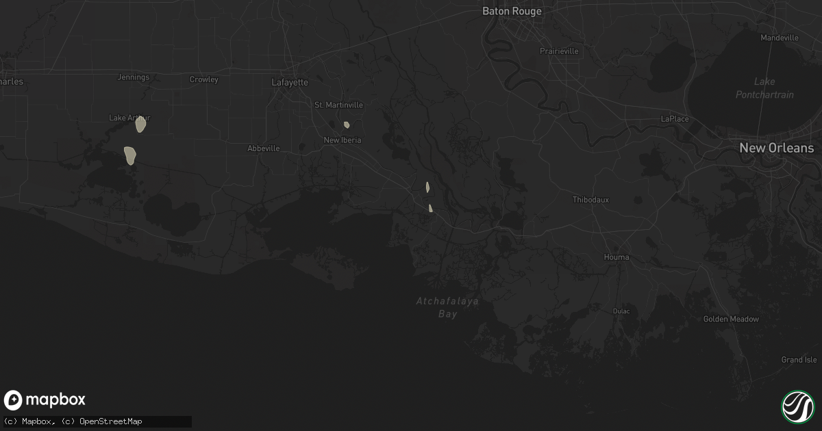 Hail map in Franklin, LA on March 10, 2016