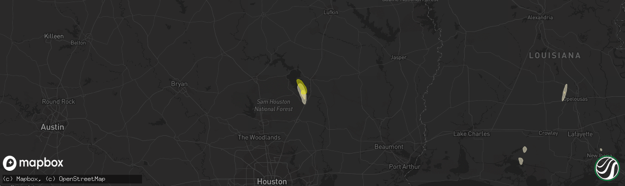 Hail map in Goodrich, TX on March 10, 2016