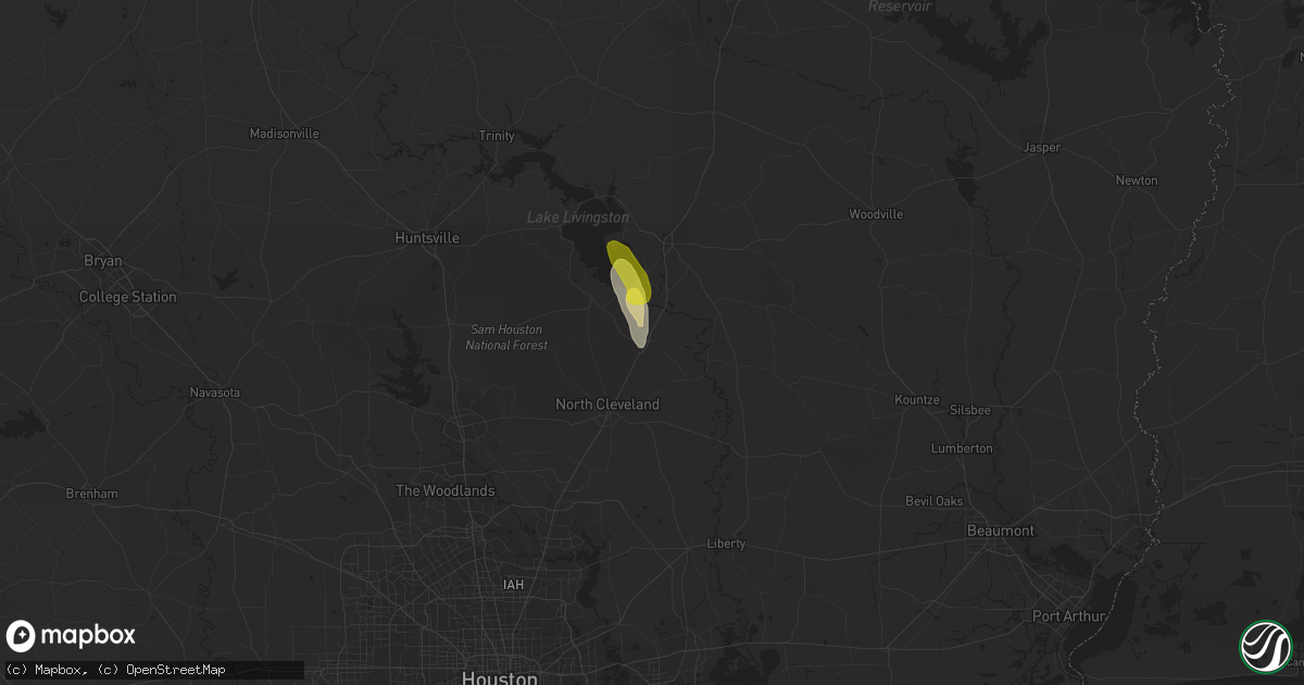 Hail map in Shepherd, TX on March 10, 2016