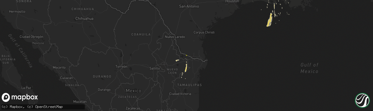 Hail map on March 10, 2016