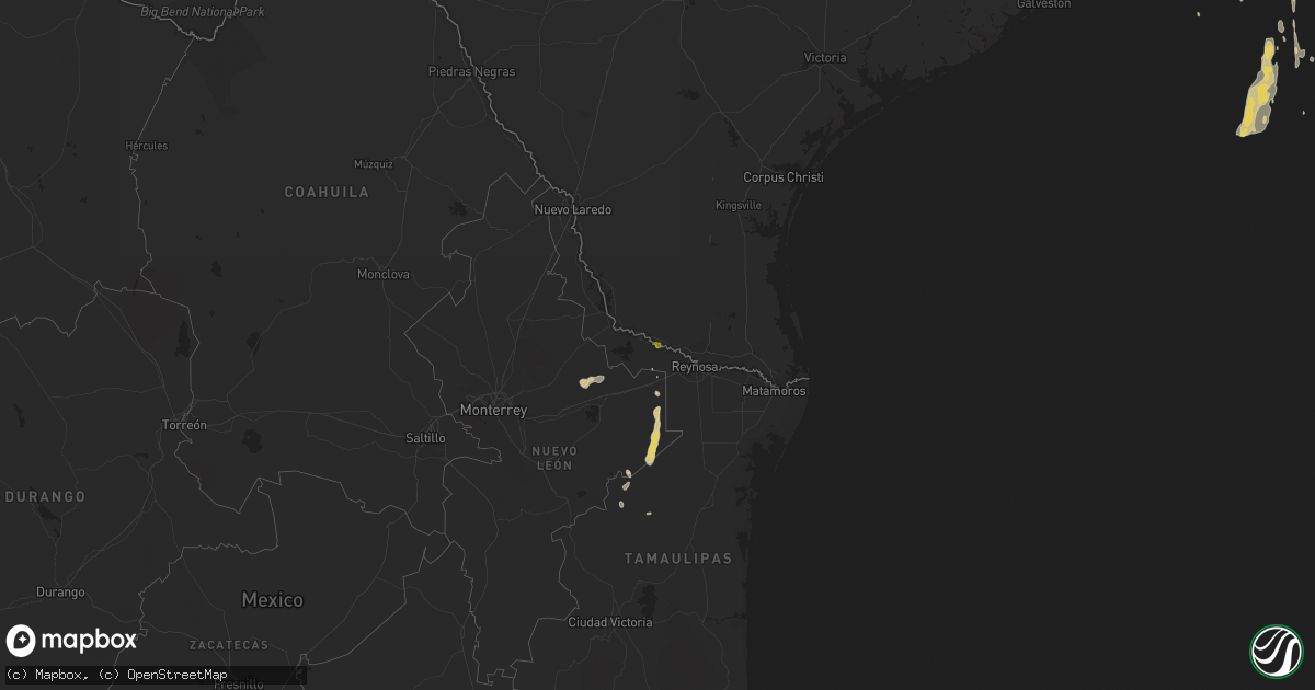 Hail map on March 10, 2016