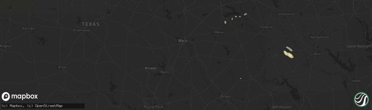 Hail map in Athens, TX on March 10, 2017