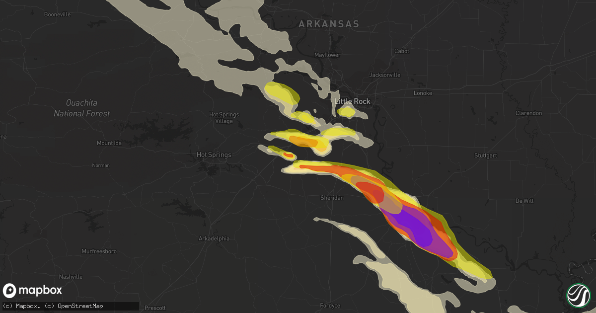 Hail map in Benton, AR on March 10, 2018