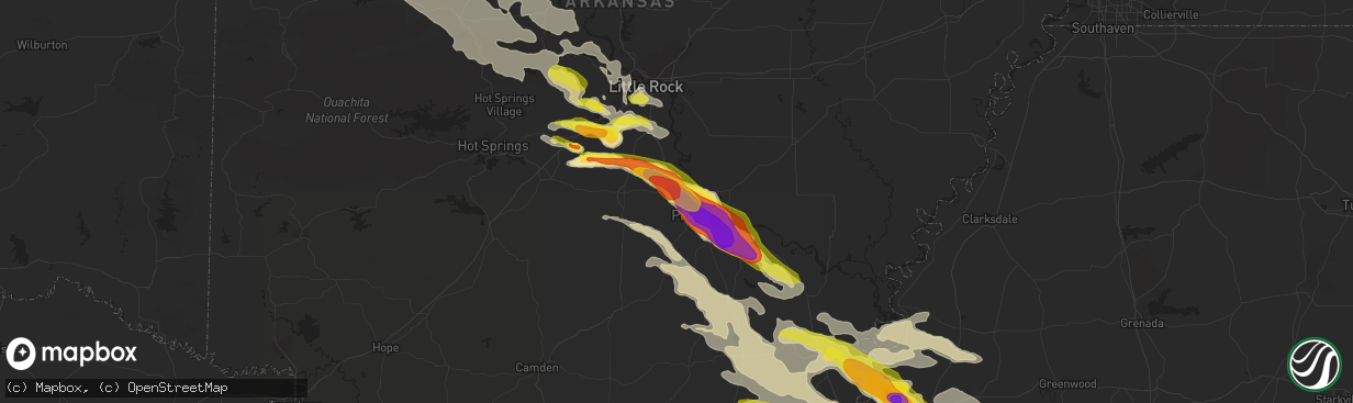 Hail map in White Hall, AR on March 10, 2018