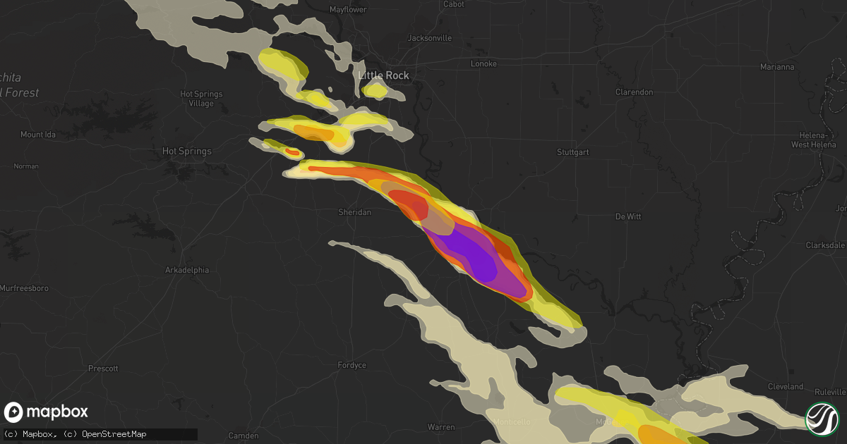 Hail map in White Hall, AR on March 10, 2018