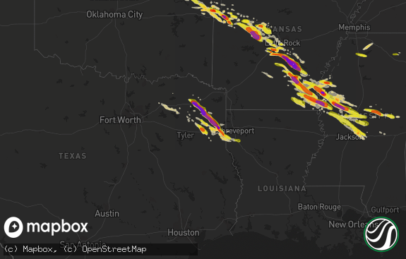 Hail map preview on 03-10-2018