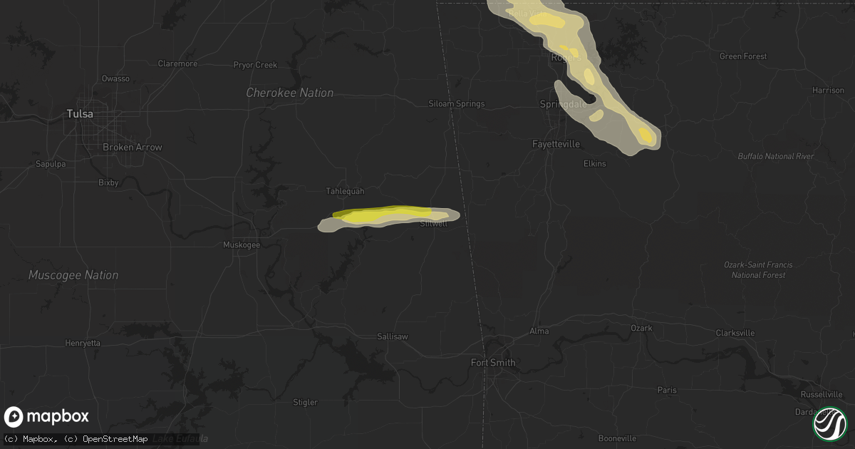 Hail map in Stilwell, OK on March 10, 2020