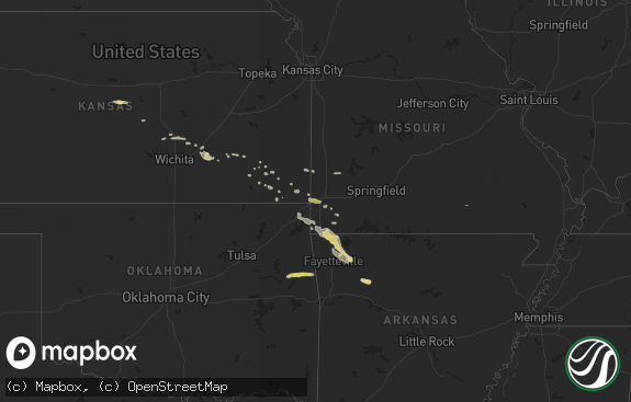 Hail map preview on 03-10-2020