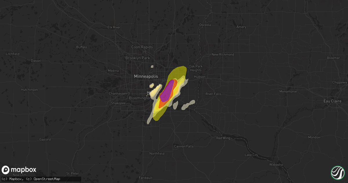 Hail map in Newport, MN on March 10, 2021