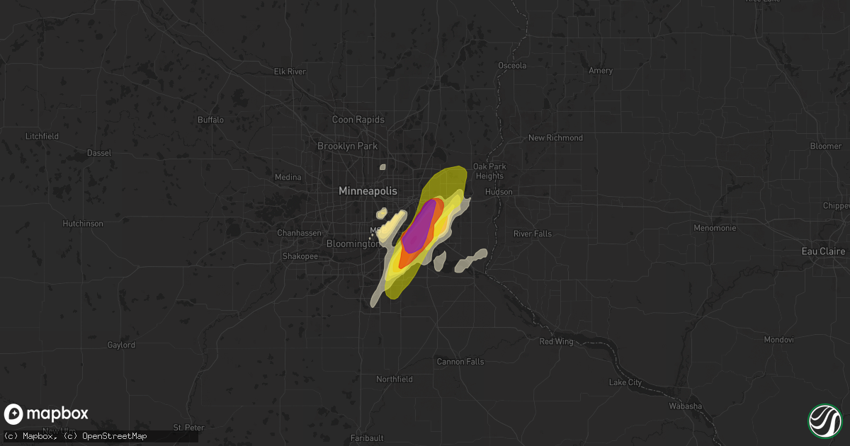 Hail map in South Saint Paul, MN on March 10, 2021