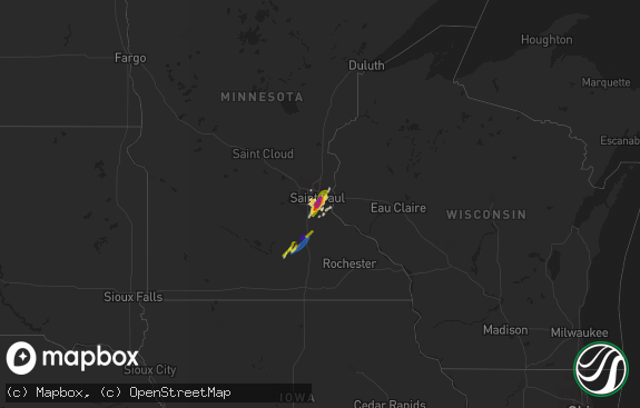 Hail map preview on 03-10-2021