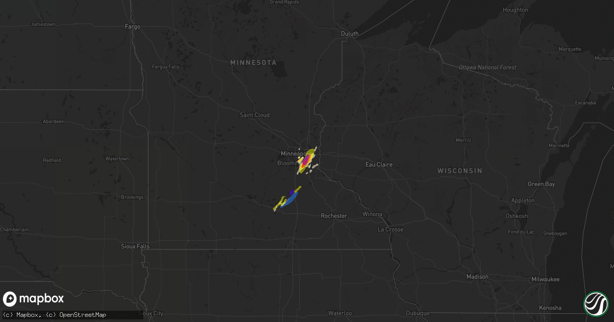 Hail map on March 10, 2021