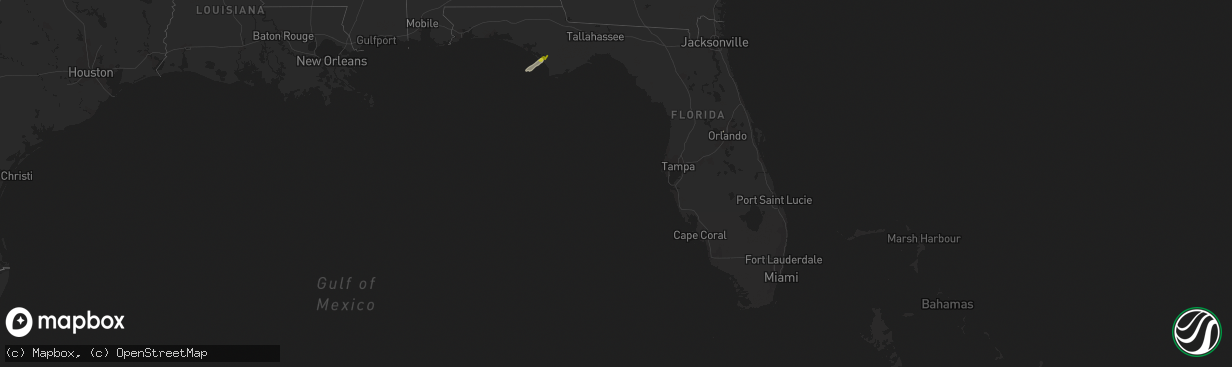 Hail map in Florida on March 10, 2022