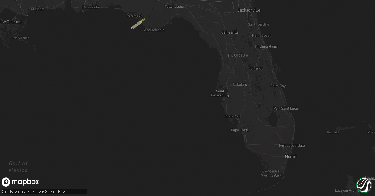 Hail map in Florida on March 10, 2022