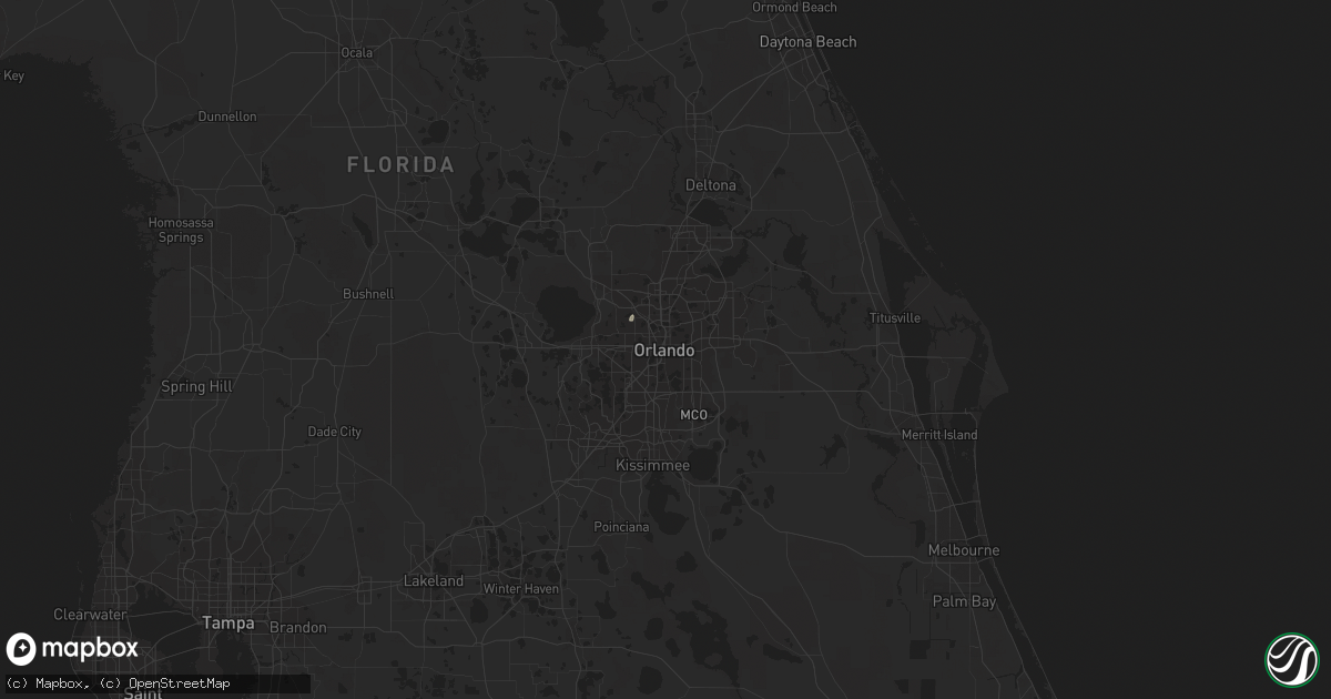 Hail map in Orlando, FL on March 10, 2022
