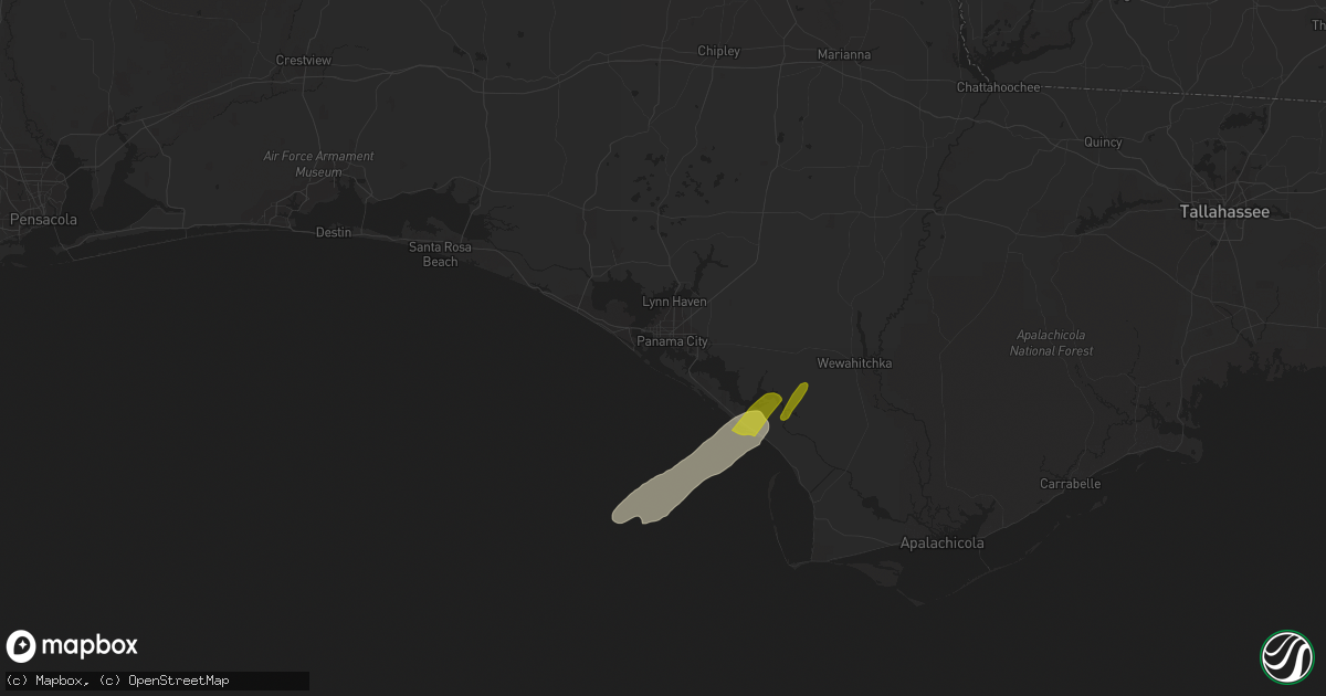 Hail map in Panama City, FL on March 10, 2022