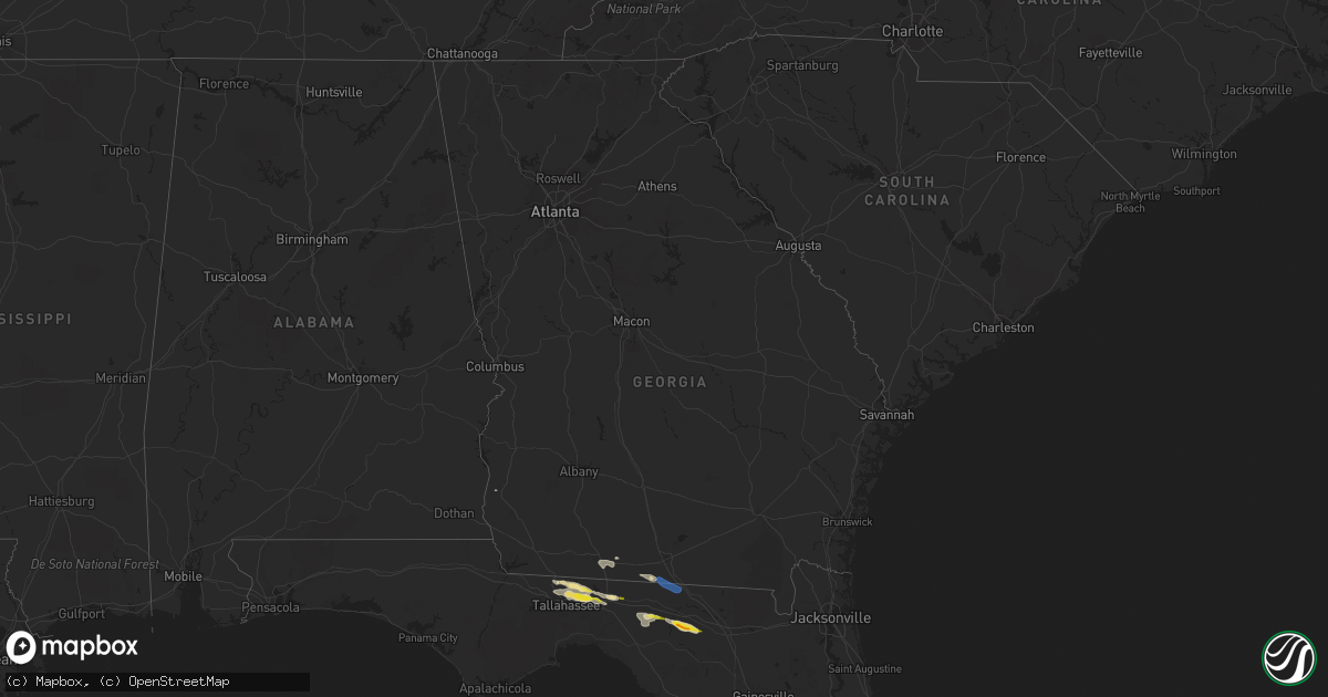 Hail map in Georgia on March 10, 2023