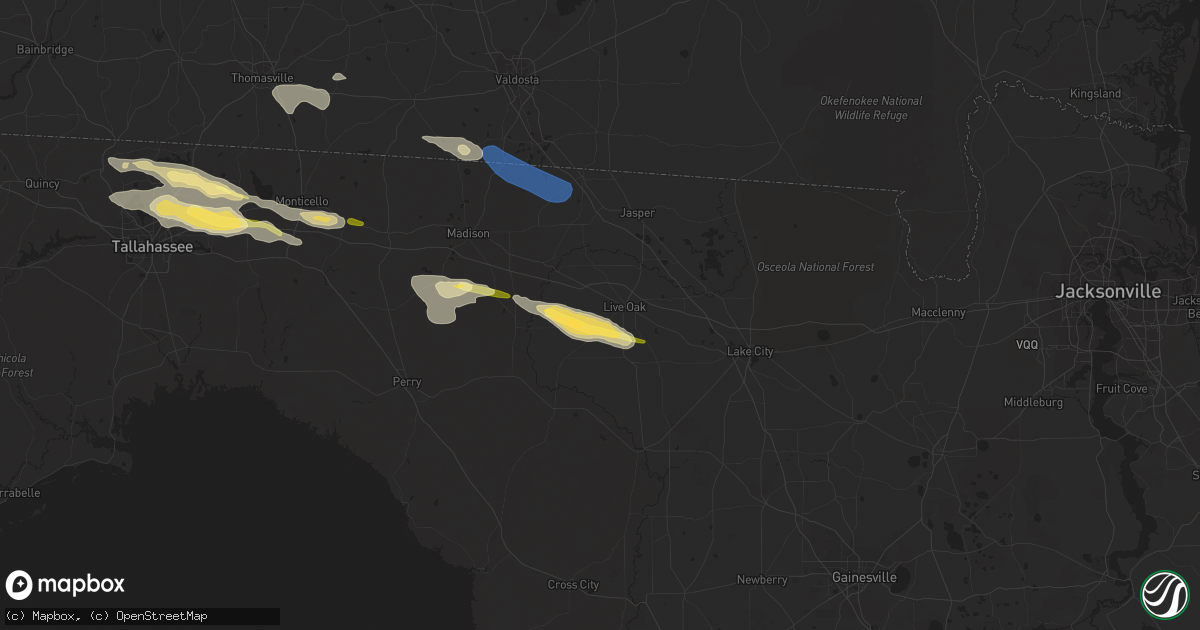 Hail map in Live Oak, FL on March 10, 2023