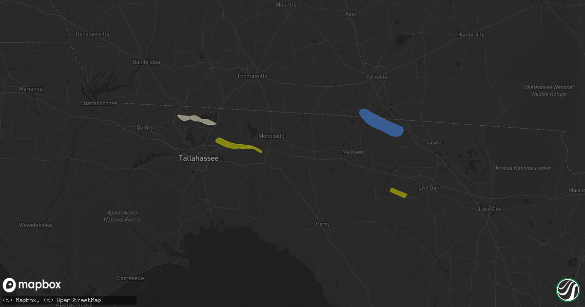 Hail map in Lloyd, FL on March 10, 2023