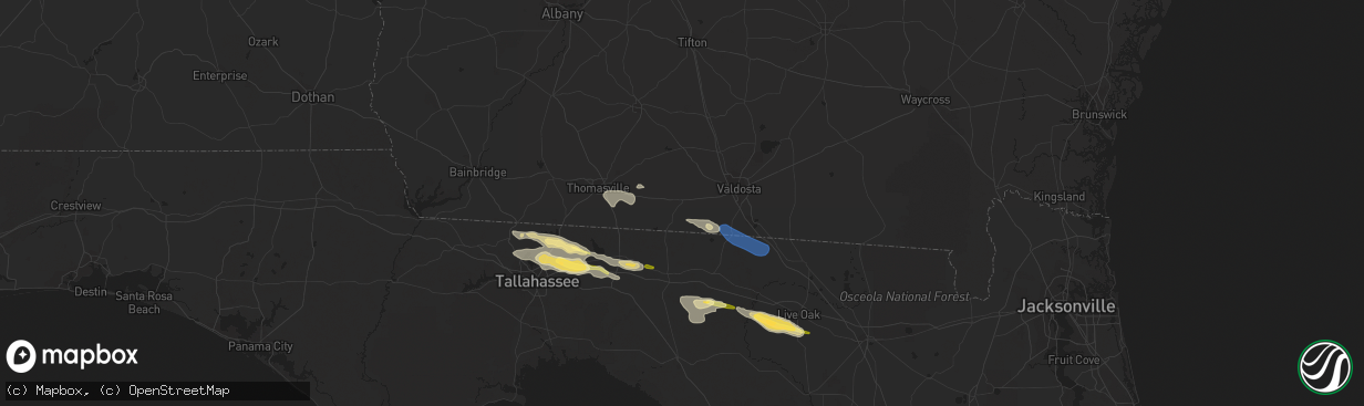 Hail map in Quitman, GA on March 10, 2023