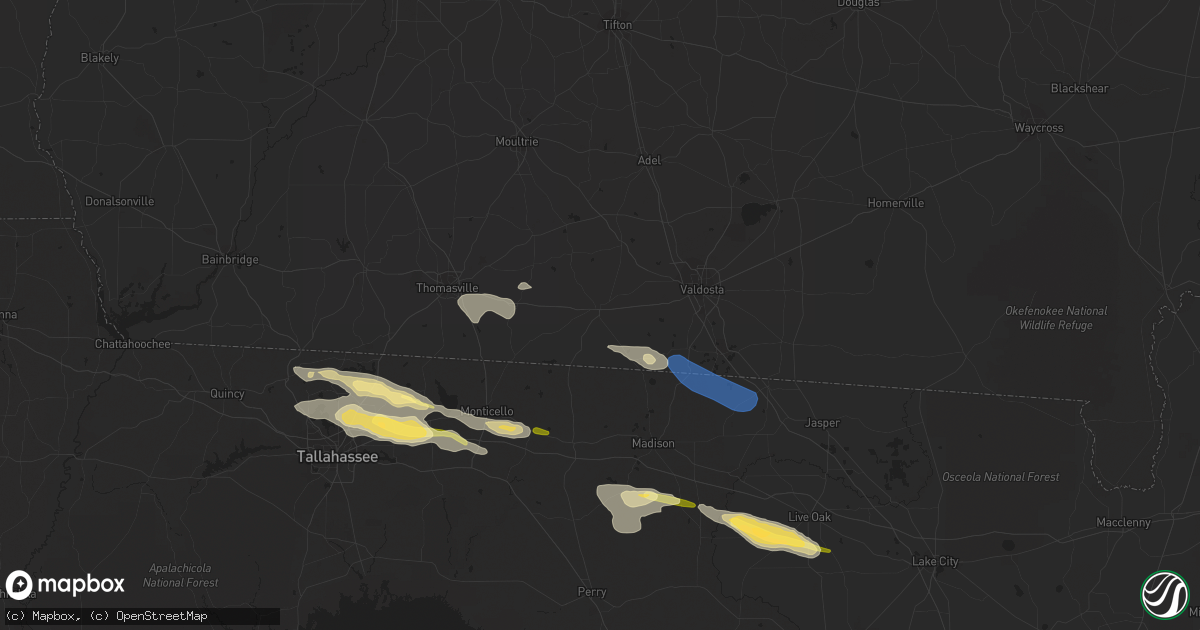 Hail map in Quitman, GA on March 10, 2023