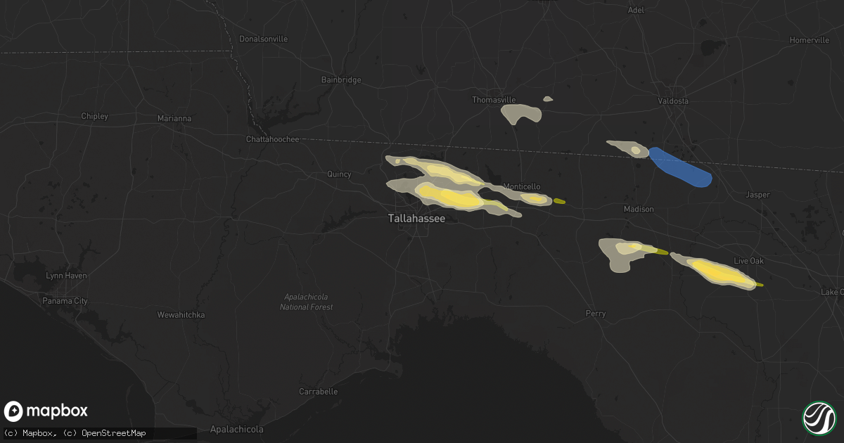 Hail map in Tallahassee, FL on March 10, 2023