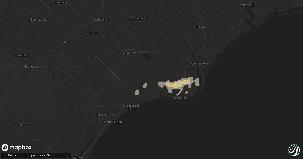 Hail map in Ash, NC on March 10, 2025