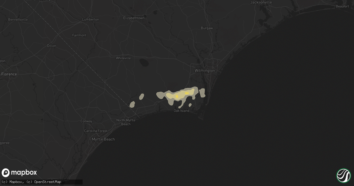 Hail map in Bolivia, NC on March 10, 2025