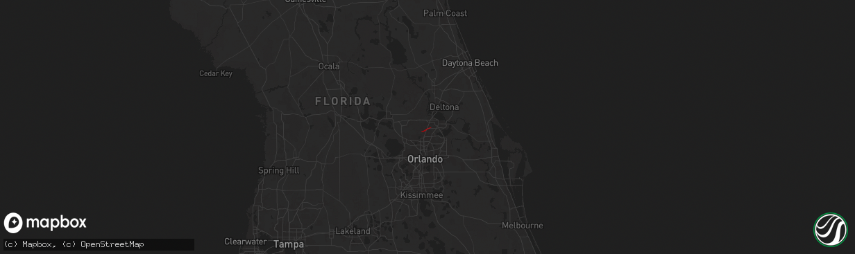 Hail map in Lake Mary, FL on March 10, 2025