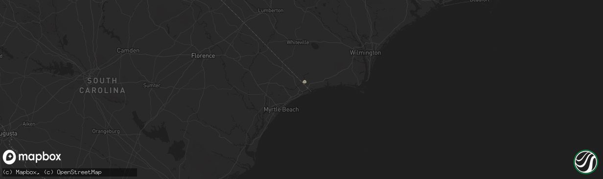 Hail map in Little River, SC on March 10, 2025