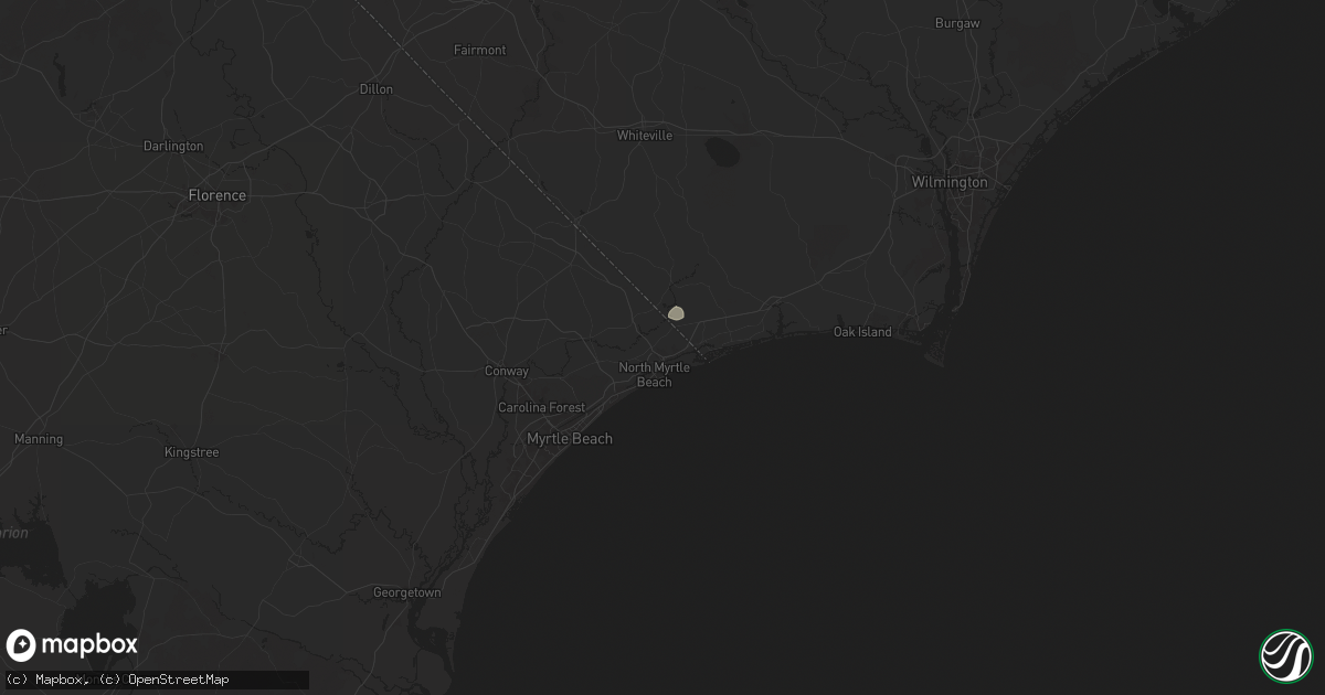 Hail map in Little River, SC on March 10, 2025