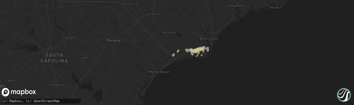 Hail map in Longwood, NC on March 10, 2025