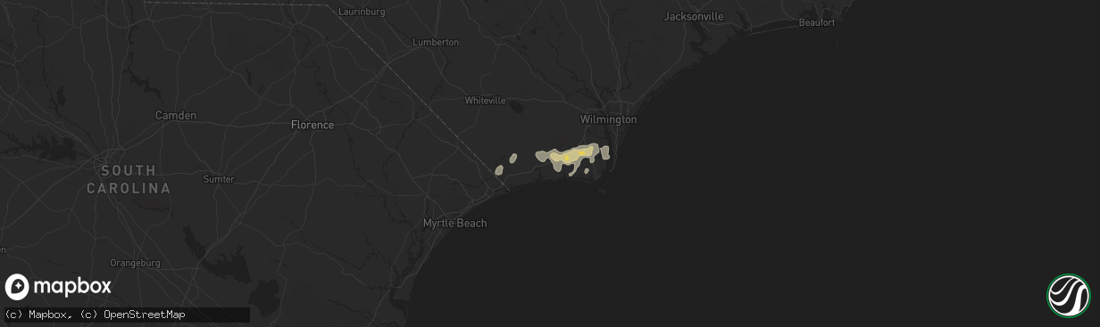 Hail map in Supply, NC on March 10, 2025